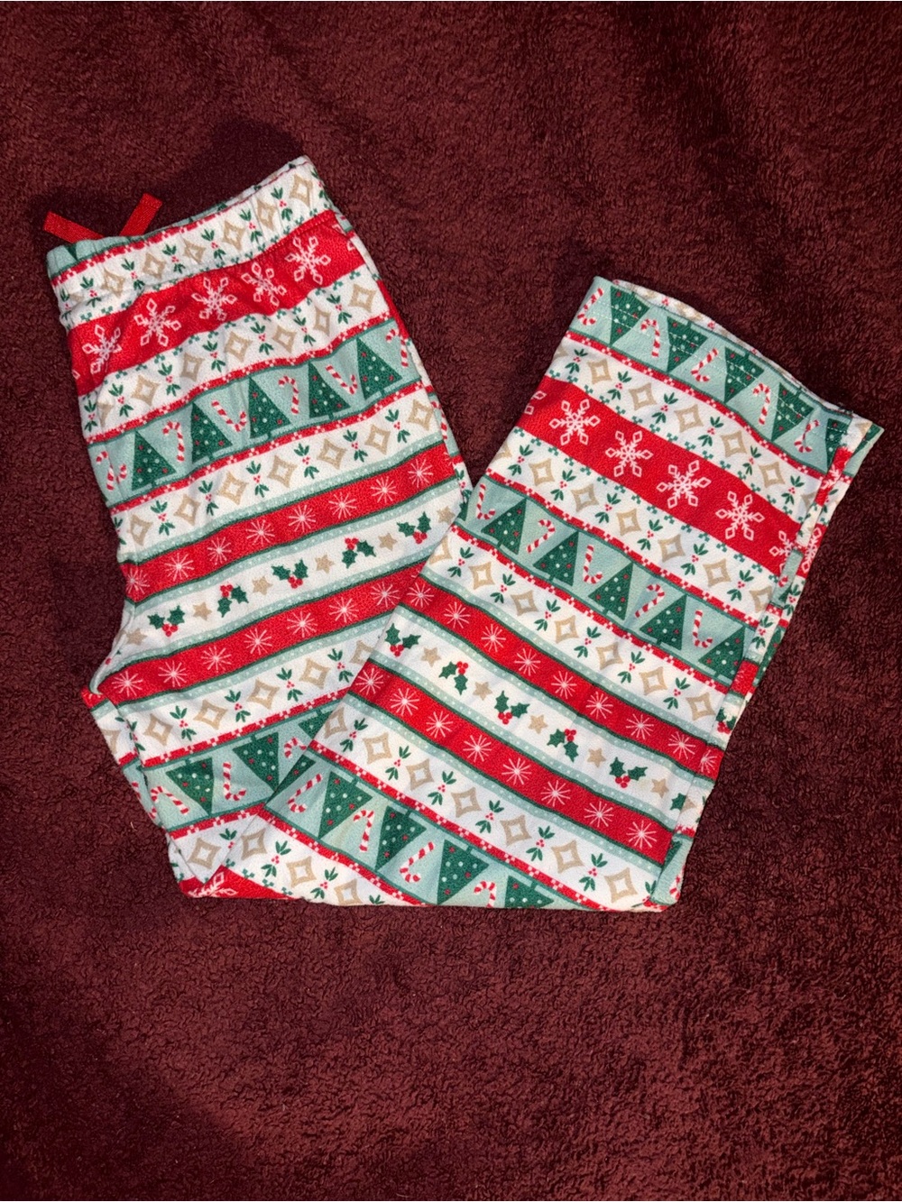 Kids Red & Green Holiday Pajama Pants size 8